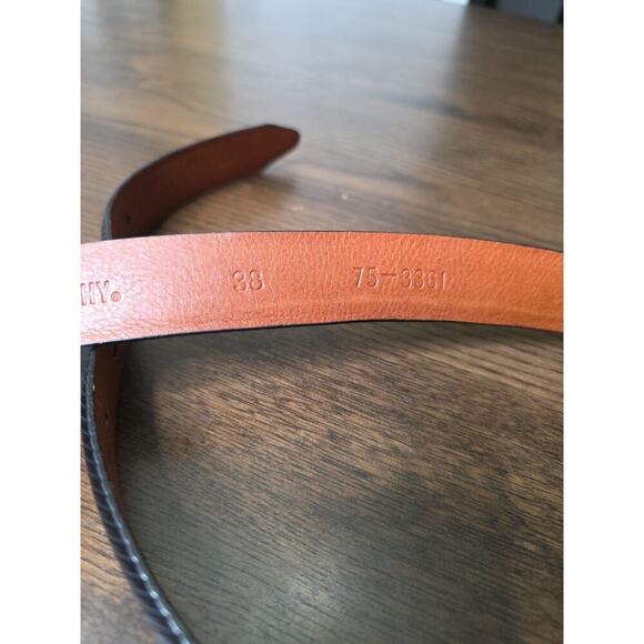 Johnston & Murphy Black Italian Leather Silver Tone Buckle Belt Size 38 75-3361 - Picture 7 of 16